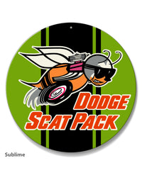 Dodge Scat Pack 1968 Emblem Round Aluminum Sign