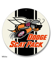 Dodge Scat Pack 1968 Emblem Round Aluminum Sign