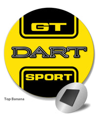 Dodge Dart GT Sport 1969 Emblem Novelty Round Fridge Magnet
