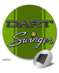 Dodge Dart Swinger 1970 Emblem Novelty Round Fridge Magnet