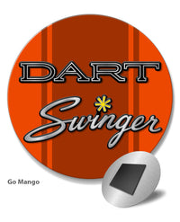 Dodge Dart Swinger 1970 Emblem Novelty Round Fridge Magnet