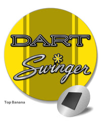 Dodge Dart Swinger 1970 Emblem Novelty Round Fridge Magnet