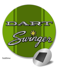 Dodge Dart Swinger 1971 Emblem Novelty Round Fridge Magnet