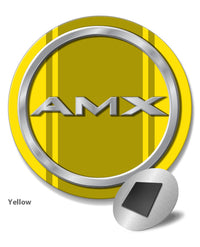 1968 - 1969 AMC AMX Quarter Panel Circle Emblem Round Fridge Magnet