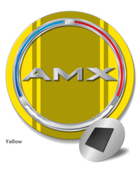 1970 AMC AMX Quarter Panel Circle Emblem Novelty Round Fridge Magnet