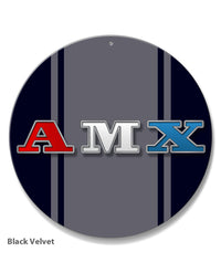 1971 - 1974 AMC AMX Emblem Novelty Round Aluminum Sign