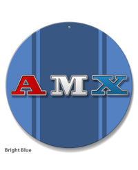 1971 - 1974 AMC AMX Emblem Novelty Round Aluminum Sign