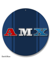 1971 - 1974 AMC AMX Emblem Novelty Round Aluminum Sign