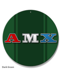 1971 - 1974 AMC AMX Emblem Novelty Round Aluminum Sign
