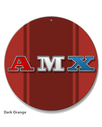 1971 - 1974 AMC AMX Emblem Novelty Round Aluminum Sign