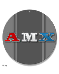 1971 - 1974 AMC AMX Emblem Novelty Round Aluminum Sign