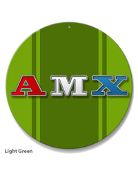 1971 - 1974 AMC AMX Emblem Novelty Round Aluminum Sign