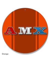 1971 - 1974 AMC AMX Emblem Novelty Round Aluminum Sign