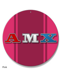 1971 - 1974 AMC AMX Emblem Novelty Round Aluminum Sign