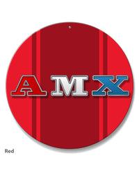 1971 - 1974 AMC AMX Emblem Novelty Round Aluminum Sign