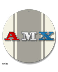 1971 - 1974 AMC AMX Emblem Novelty Round Aluminum Sign