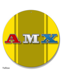1971 - 1974 AMC AMX Emblem Novelty Round Aluminum Sign