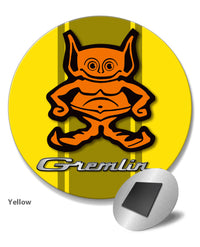 1970 - 1978 AMC Gremlin Guy Emblem Novelty Round Fridge Magnet