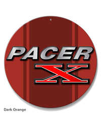 1975 - 1980 AMC Pacer X Emblem Novelty Round Aluminum Sign