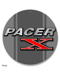 1975 - 1980 AMC Pacer X Emblem Novelty Round Aluminum Sign