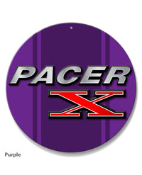 1975 - 1980 AMC Pacer X Emblem Novelty Round Aluminum Sign