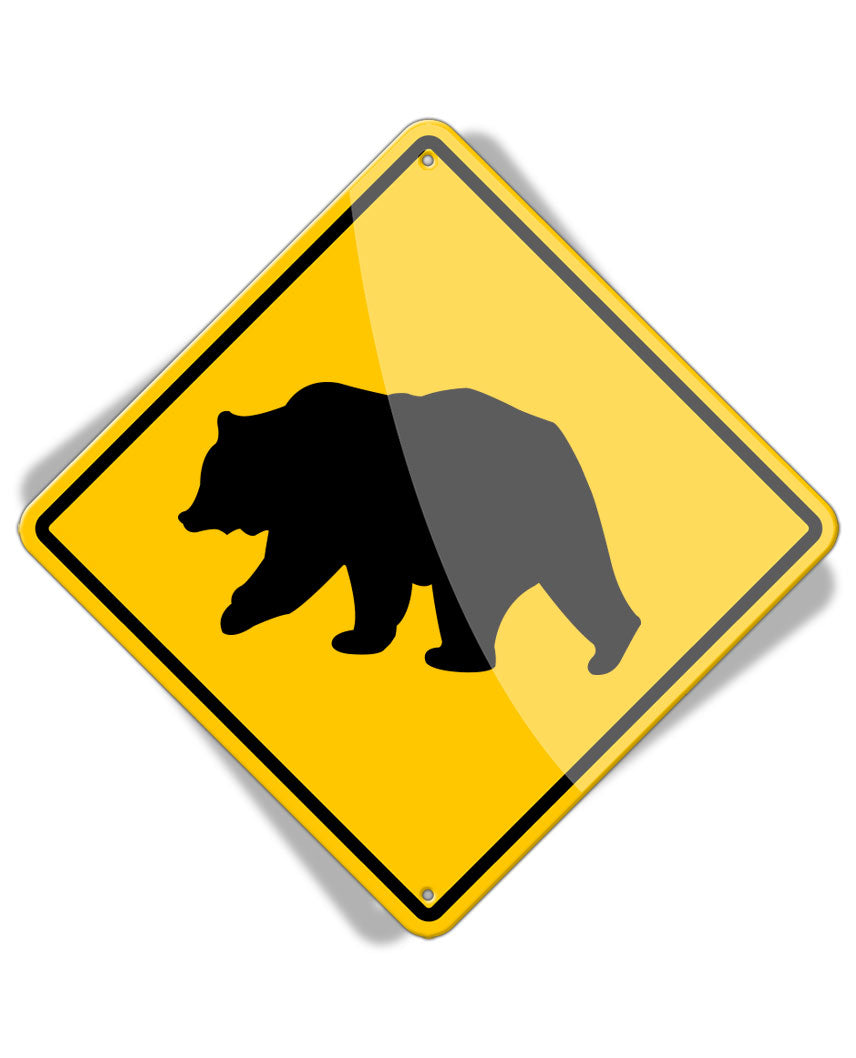 Caution Bear Crossing - Aluminum Sign