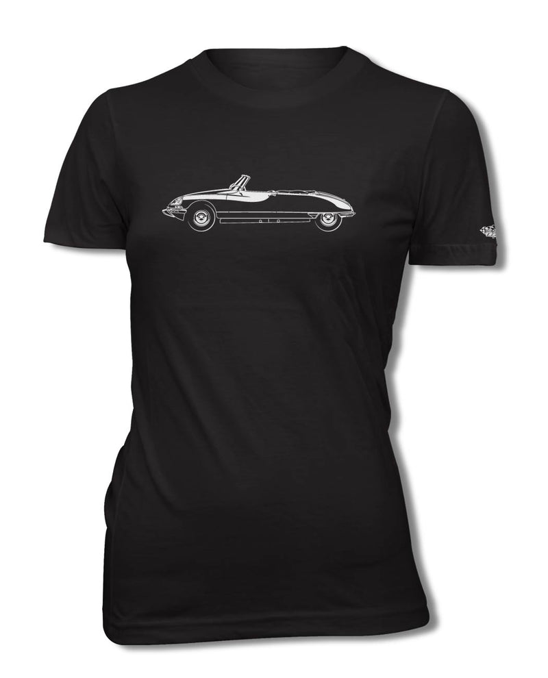 Citroen DS ID 1968 - 1978 Convertible Cabriolet T-Shirt - Women - Side View