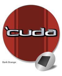 1970 - 1974 Plymouth 'Cuda Emblem Novelty Round Fridge Magnet