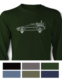 DeLorean DMC Back to the future II T-Shirt - Long Sleeves - Side View