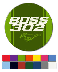 BOSS 302 c.i. V8 Engine Emblem 1969 - 1970 Round Fridge Magnet