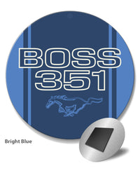 BOSS 351 c.i. V8 Engine Emblem 1971 Round Fridge Magnet