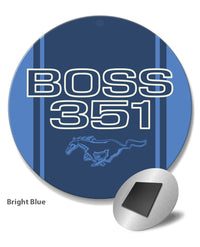 BOSS 351 c.i. V8 Engine Emblem 1971 Round Fridge Magnet