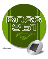 BOSS 351 c.i. V8 Engine Emblem 1971 Round Fridge Magnet