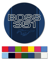 BOSS 351 c.i. V8 Engine Emblem 1971 Round Fridge Magnet