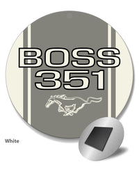 BOSS 351 c.i. V8 Engine Emblem 1971 Round Fridge Magnet