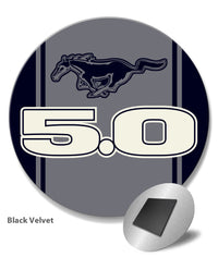Five Point Oh - 5.0 V8 Engine Emblem Round Fridge Magnet