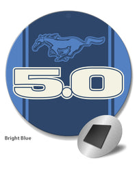 Five Point Oh - 5.0 V8 Engine Emblem Round Fridge Magnet