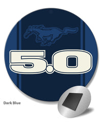 Five Point Oh - 5.0 V8 Engine Emblem Round Fridge Magnet