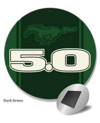 Five Point Oh - 5.0 V8 Engine Emblem Round Fridge Magnet