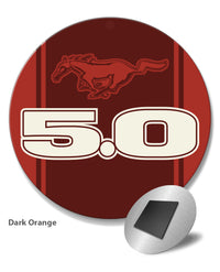Five Point Oh - 5.0 V8 Engine Emblem Round Fridge Magnet