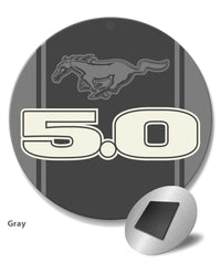 Five Point Oh - 5.0 V8 Engine Emblem Round Fridge Magnet