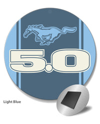 Five Point Oh - 5.0 V8 Engine Emblem Round Fridge Magnet