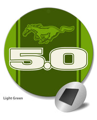 Five Point Oh - 5.0 V8 Engine Emblem Round Fridge Magnet