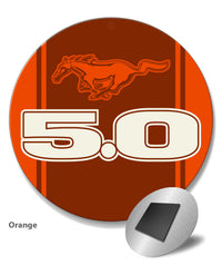Five Point Oh - 5.0 V8 Engine Emblem Round Fridge Magnet