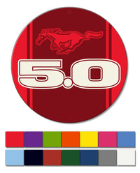 Five Point Oh - 5.0 V8 Engine Emblem Round Fridge Magnet