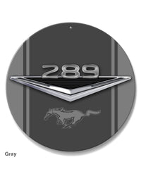 289 c.i. V8 Engine Emblem Round Aluminum Sign