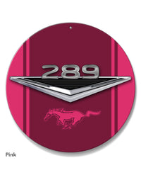 289 c.i. V8 Engine Emblem Round Aluminum Sign