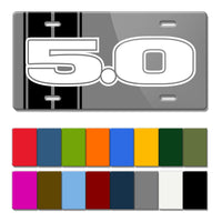 Five Point Oh - 5.0 V8 Engine Emblem Novelty License Plate