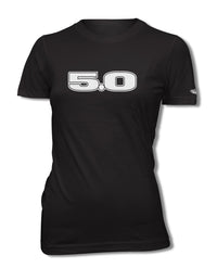 Five Point Oh - 5.0 V8 Engine Emblem T-Shirt - Women - Emblem
