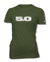 Five Point Oh - 5.0 V8 Engine Emblem T-Shirt - Women - Emblem